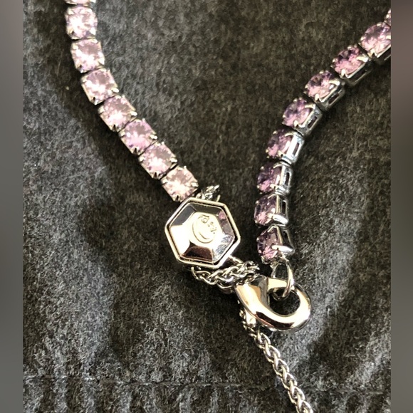 NWT Origami Owl Exclusive Silver Purple Tennis Bracelet - Picture 3 of 9